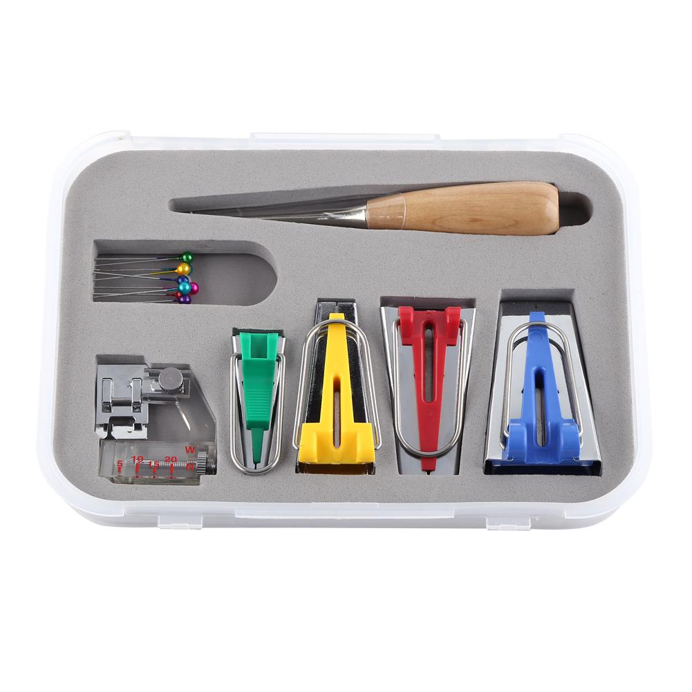 Fabric Binding Sew Multifunction Sewing Bias Tape Maker Set DIY Patchwork Craft Making Tool