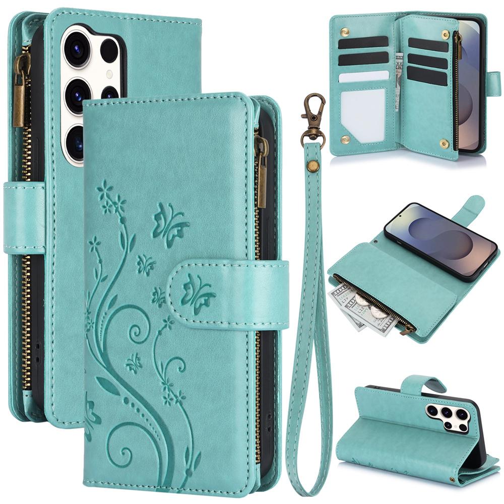 Wrist Strap Zipper Cards Solt Wallet Leather Phone Case for Samsung Galaxy S26 S25 Ultra S24 S23 Plus A57 A37 A17 A07 A56 Cover