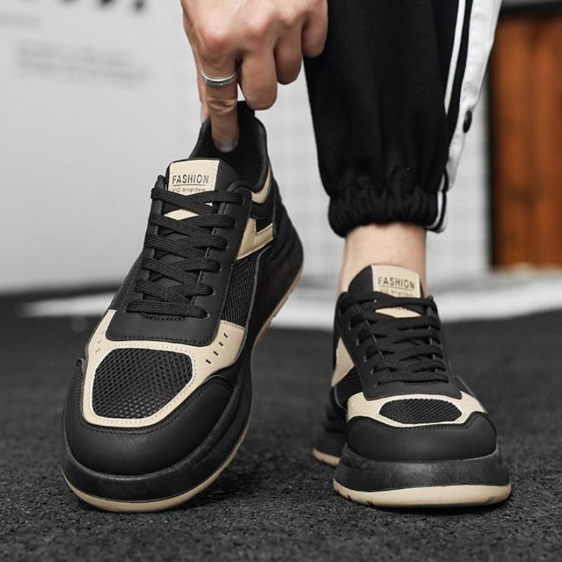 Módní tenisky s kulatou špičkou na běh pro mladé studenty, pánská obuv, síťovina, korejský styl, pohodlná pro volný čas, do práce, na chůzi, retro, ležérní obuv pro muže