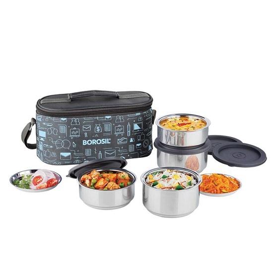 @ Carry Fresh Stainless Steel Insulated Lunch Box With Bag Set of 4