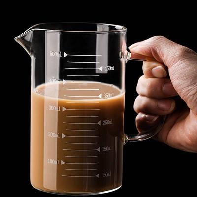Hitzebeständiger Messbecher, Küche mit Griff, Messbecher, Borosilikatglas, Einfaches elektrisches Keramikofen-Heizglas