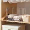 Metal Closet Divider White Shelf Divider Space Saving Closet Separator  For Bedroom
