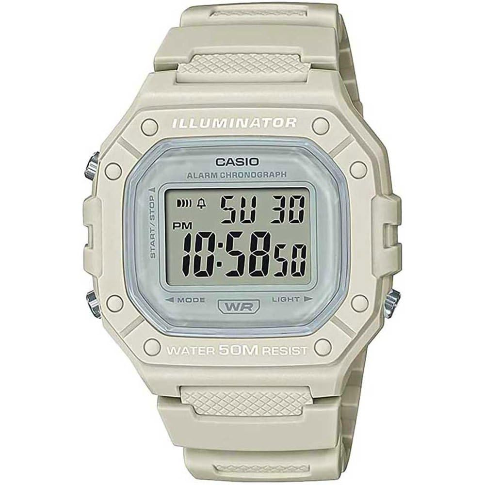Casio Digital Square Face White [Casio] Men s Watch. W-218HC-8AVDF Spring. серый