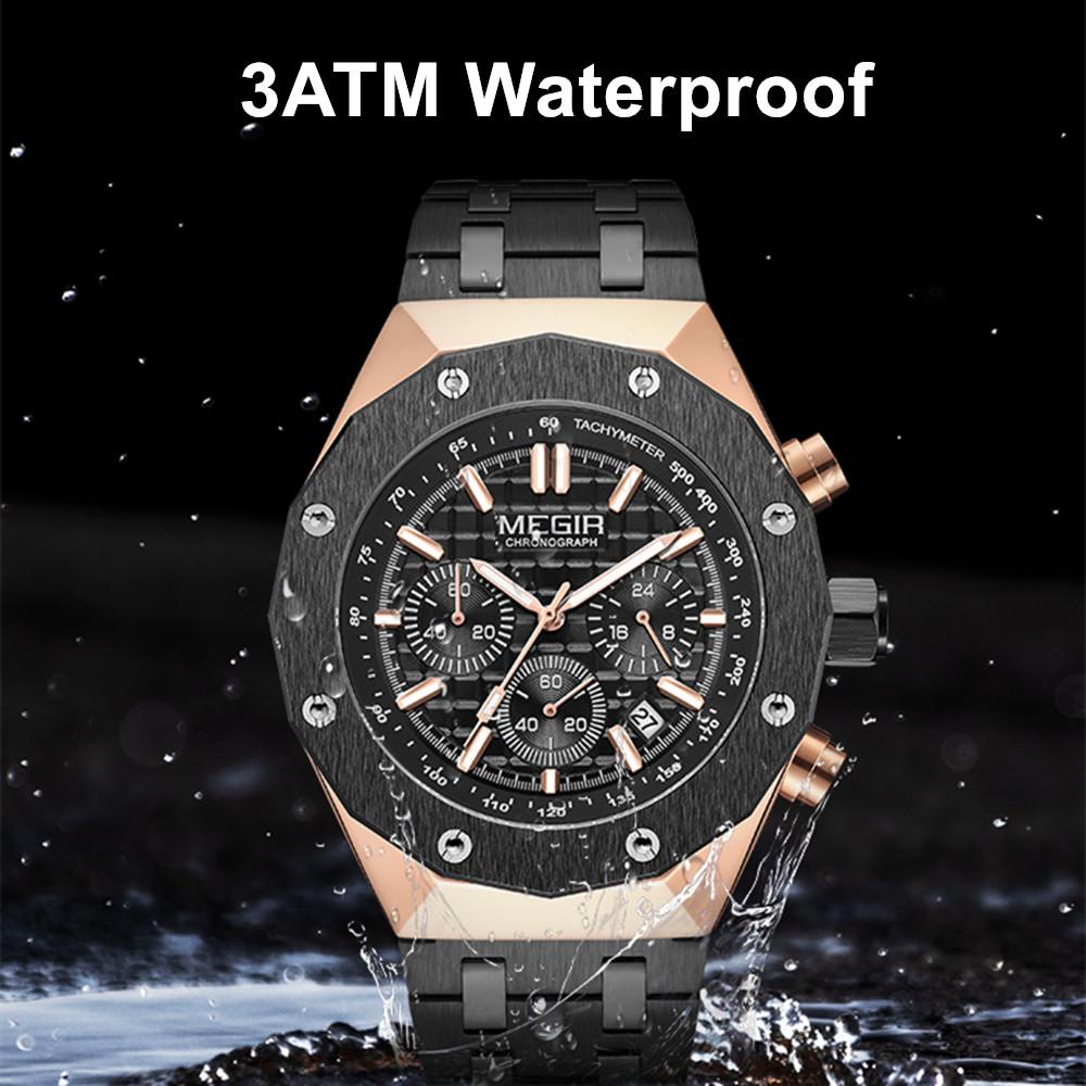 MEGIR Luxury Men Sports Watches Chronograph Fashion Quartz Wristwatch Men's Casual Business Date Clock Relogio Masculino 2213