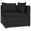 Vidaxl 3-Osobowa Sofa Z Poduszkami, Czarna, Polirattan