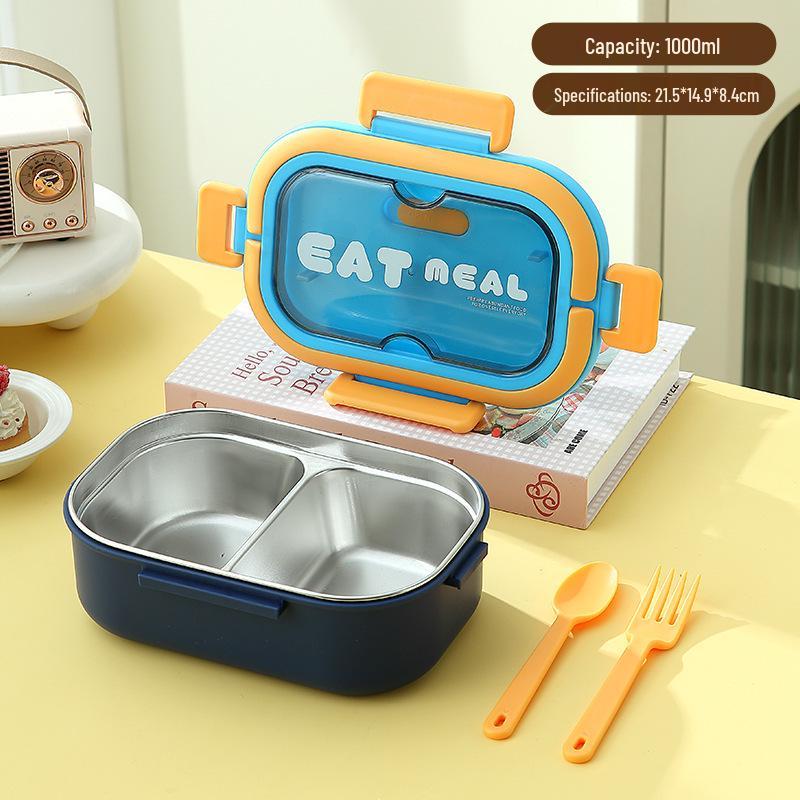 Set Fibbia Portatessere per Pranzo e Borraccia - Scatola Pranzo Bento in Acciaio Inossidabile per Lavoratori d'Ufficio