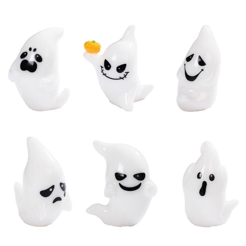 New micro landscape halloween luminous ghost ghost resin handicraft DIY ornament tabletop ornament