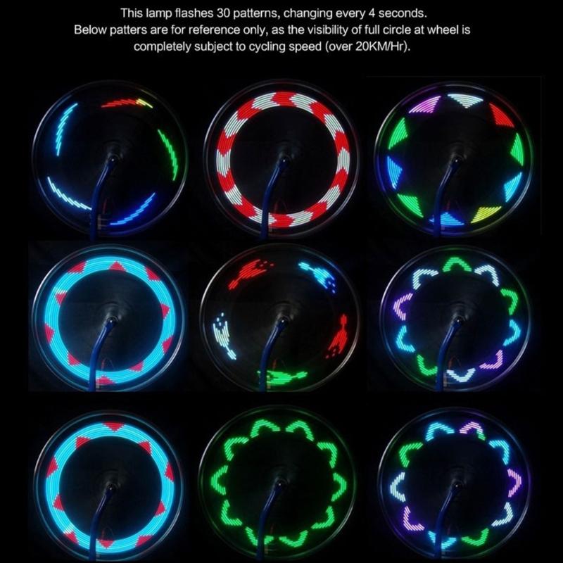 Mountain Bike Safety Warning Lamp LED Bike Wheel Light Replacement Cycling Tire Light Cycling Accessories