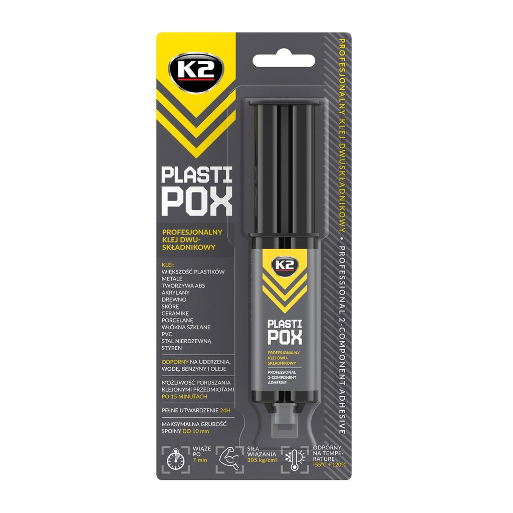 Adesivo bicomponente per plastica k2 plastipox 25g materie plastiche