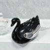 Soap dish ceramic swan soap box drain water no punching bathroom household sink storage rack bathroom accessories