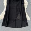High-Grade Lace Dress Royal Sister Young Sle Sexy Perspective Long sleeve Patchwork Slim fit Mid-Length Chiffon