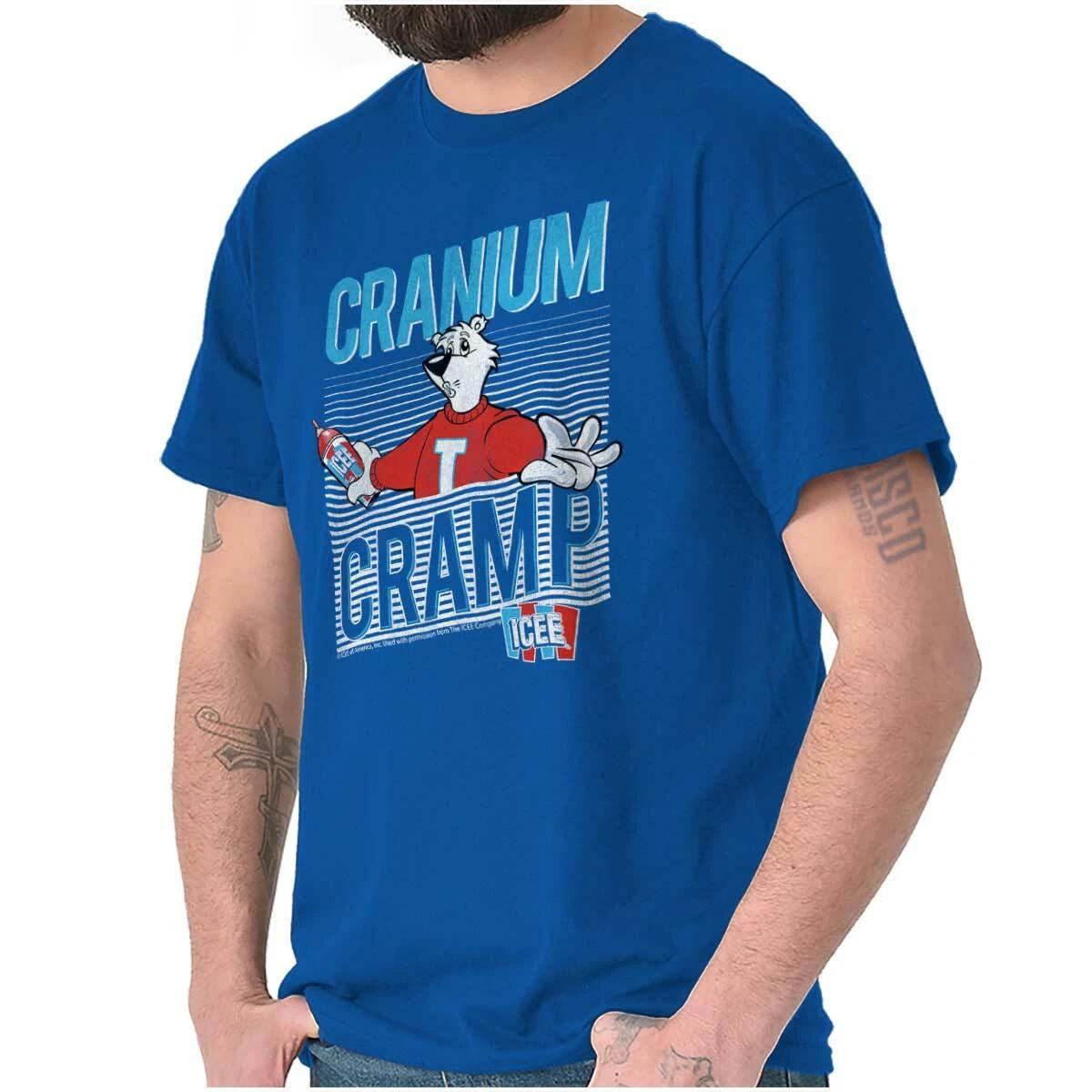 Funny Brain Freeze Icee Summer Fun Party Womens or Mens Crewneck T Shirt Tee XXXL