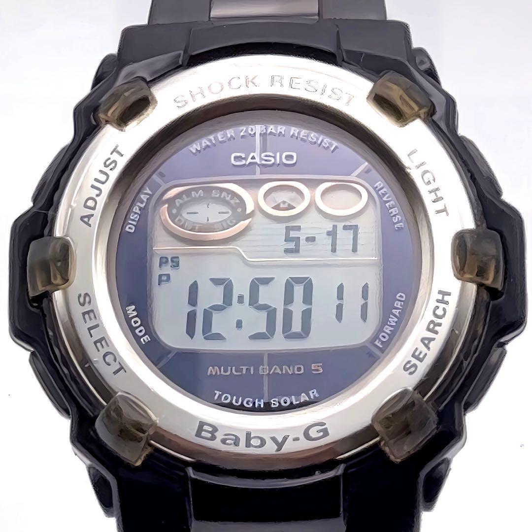 Good Condition Casio Watch Baby-G BGR-3003 Radio Tough Solar Black