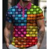 Neues Herren-Polohemd 3D Regenbogen LBG Bedruckt Herrenbekleidung Sommer Lässig Kurzärmelig Locker Übergroßes Hemd Street Fashion Oberteile