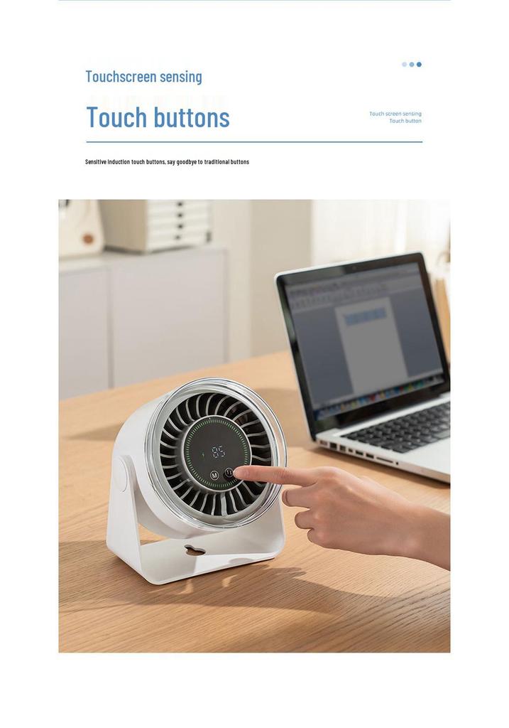 Weilexing Stepless Speed Digital Display Touch Desktop Fan