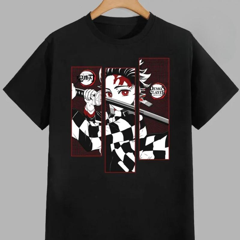 

Anime Kamado Tanjiro Demon Slayer T Shirt Summer Cotton Men Women Top Tee Streetwear Casual Trend Loose Short Sleeve Hip Hop Y2k S