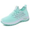 Shoes female couple large size lace-up sneakers soft-soled women's shoes fly-woven breathable casual shoes shallow mouth thick-soled single shoes