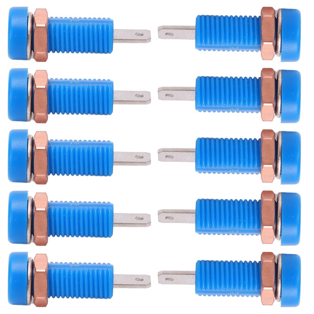 10pcs 4mm Banana Jack Socket Mount Binding Post Connector Adapter Panel for Electronic Instrument