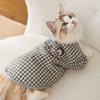 Cat Clothes, Autumn and Winter, Japan and Korea, Simple Plaid Can Be Pulled, Cotton-padded Clothes, Puppies, Dogs, Two Feet, Pet Cat Clothes