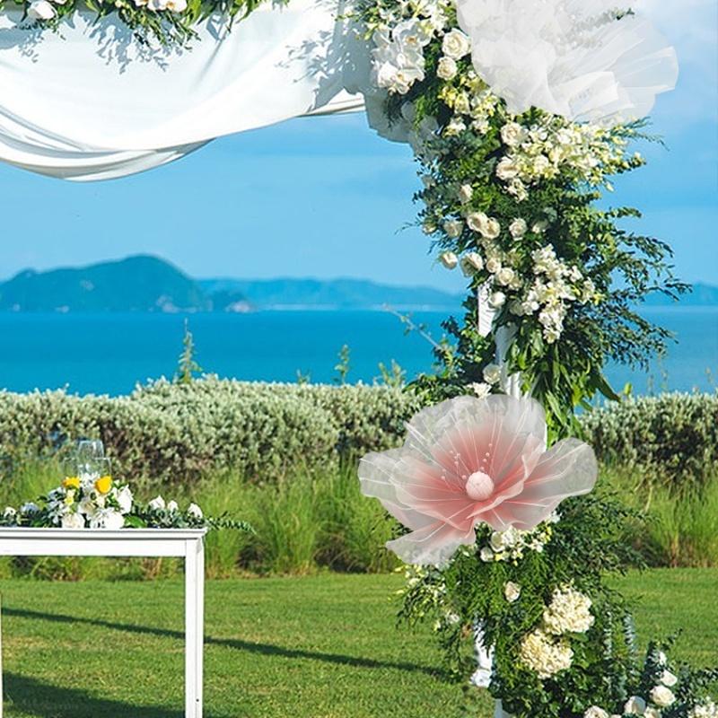 Silk Mesh Flower Poppy Window Large Flower Outdoor Wedding Decoration