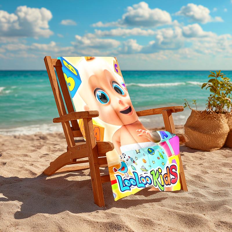 Ultra-Soft Beach Towel with CoComelon Theme,Ideal for Pool - Camping, Diving - Perfect Travel Essential, Vibrant Beach Towel.