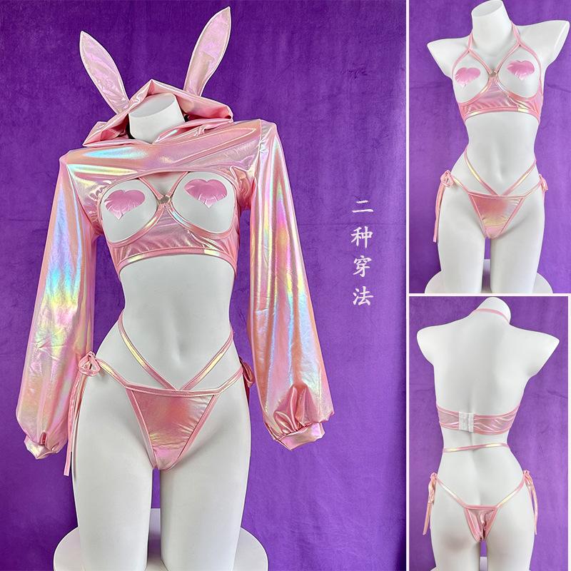 Erotic Anime Laser Bunny Girl Cosplay Japanese Idol Group Machine Rabbit Uniform Outfits Costume Role Play Lingerie Halloween