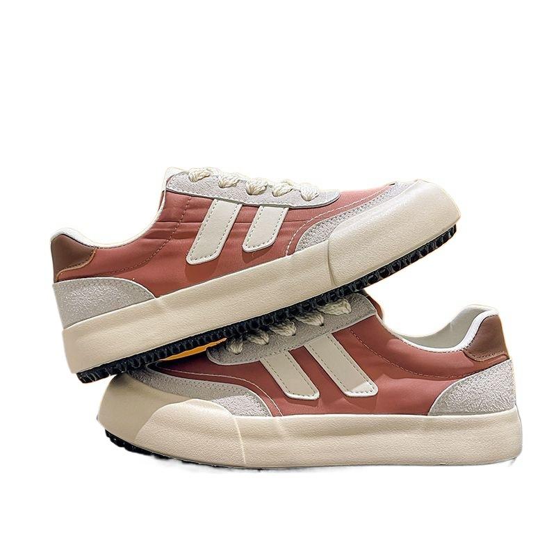 Retro board shoes women's spring and autumn Korean version of student versatility casual thick-soled white shoes flat sports training shoes