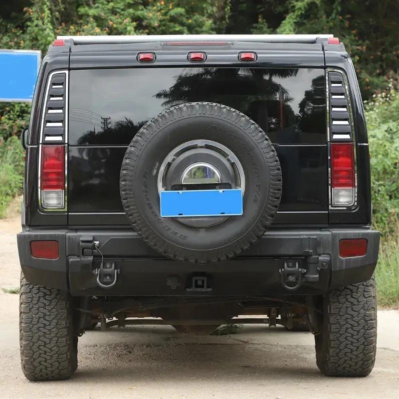 For Hummer H2 2003-2009 Stainless Steel Silver Car Tail Light Lamp Trim Bezel Cover Trim Sticker Car Accessories
