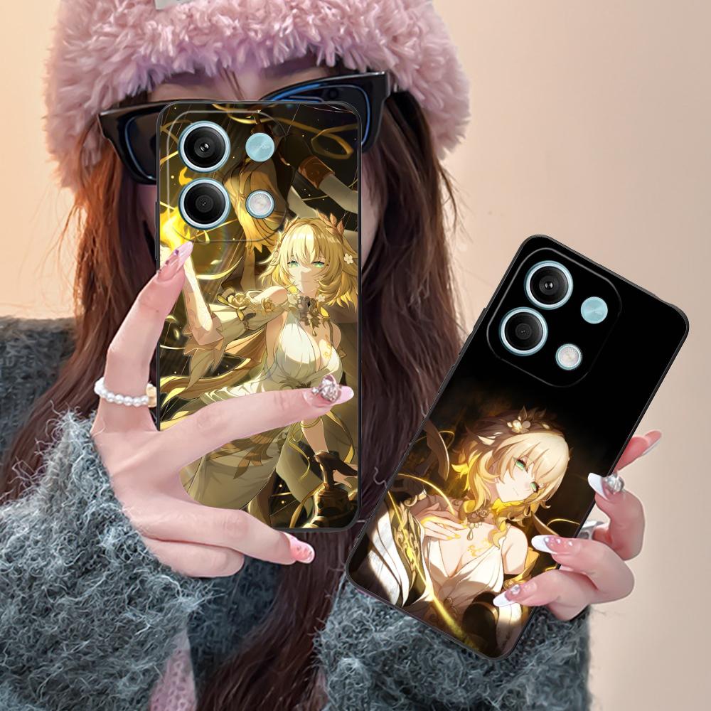 Honkai Star Rail Aglaea Phone Case for Xiaomi POCO M6 M5 M4 M3 X7 X6 X5 X4 X3 F6 F5 F4 Pro GT 5G Black Cover Pretty Luxury