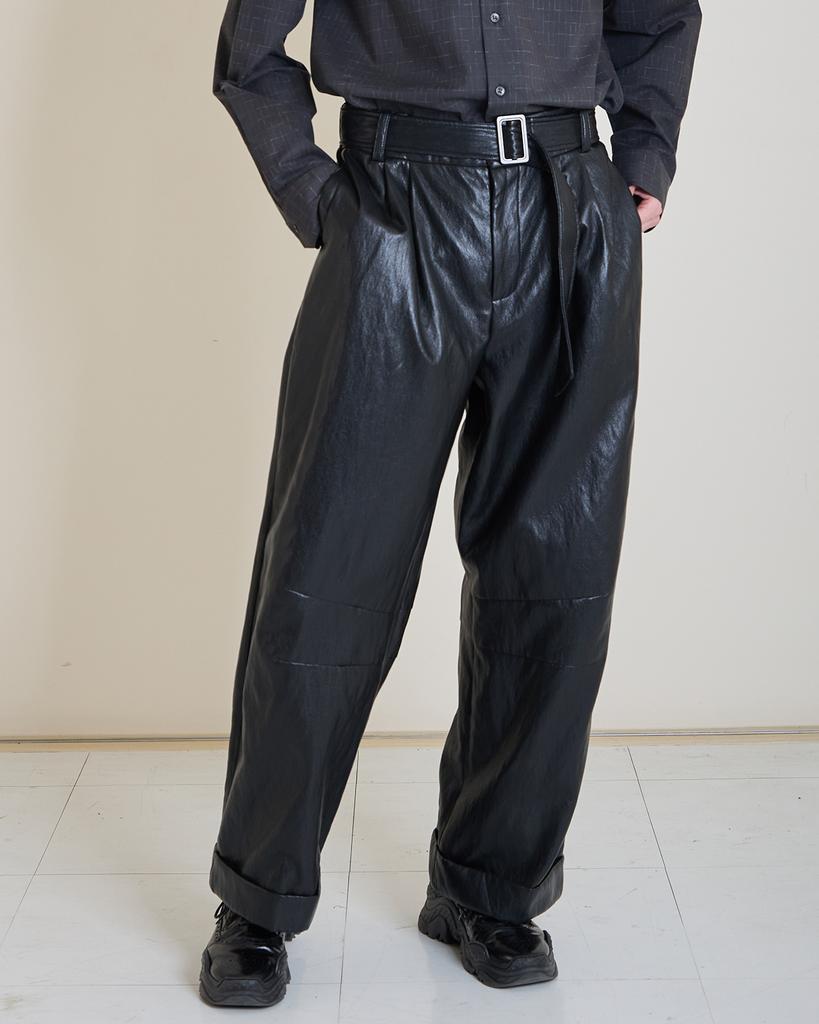 Y So Cereals New Wide Pants Leather