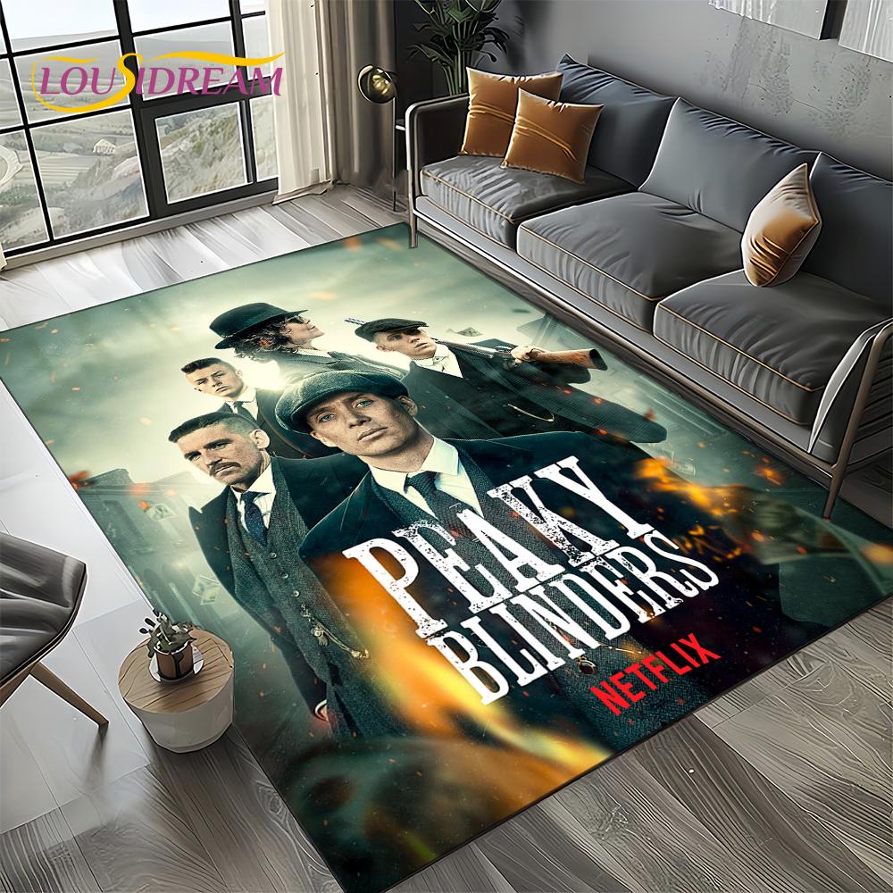 

New Tommy Shelby P-Peaky B-Blinders Carpet Rug for Bedroom Living Room Home Sofa Decoration,kids Play Decor Floor Mat Gift 40x60cm( 15x23in )