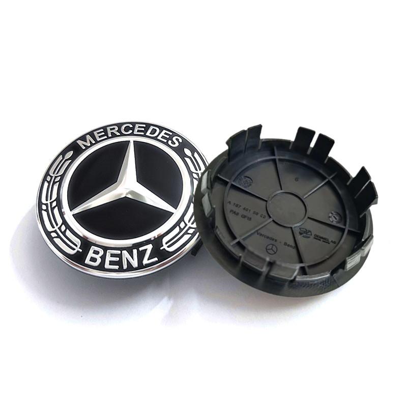 WVWGI1 Hot 2026 New For Benz 4 Pcs 3 6 Pins 65mm / 75mm Car Hub Center Caps For Mercedes Benz Wheel Center Cover Emblem Accessories A17