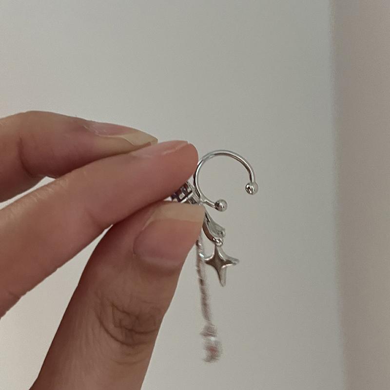 

Необычная фиолетовая бабочка-звезда с длинной кисточкой-серьгой-клипсой 1Pair