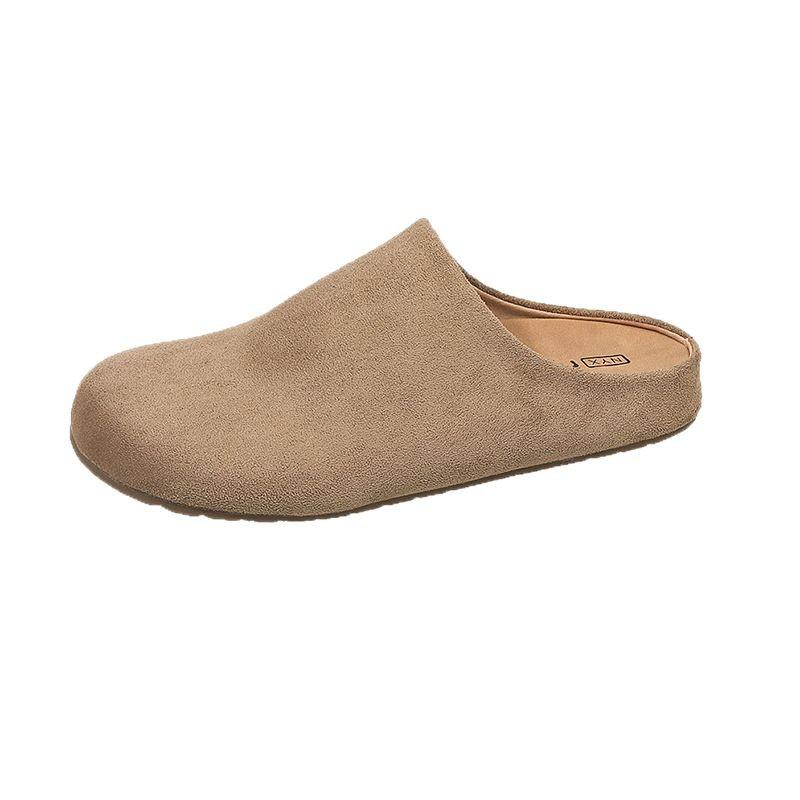 Bread Boken shoes half slippers women's wear spring and autumn 2025 new lazy bag head slippers thick-soled bag head Boken shoes