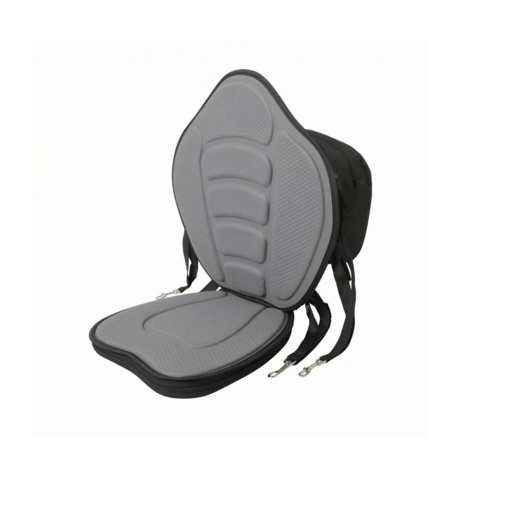 Padded Kayak Seat Cushion Metal Hooks High Back Textured for Outdoor