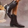 Fashion Ladies Shoes 2025 Fashion Back Zipper Women's Boots New Pointed Toe Modern Boots Women Winter Best Seller Mid-Calf Boots Zapatos