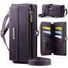 Für iPhone 16E/12 Mini/13 Mini/11 Pro/12 Promax Multifunktionale Brieftaschen-Flip-Hülle Tasche mit Lanyard
