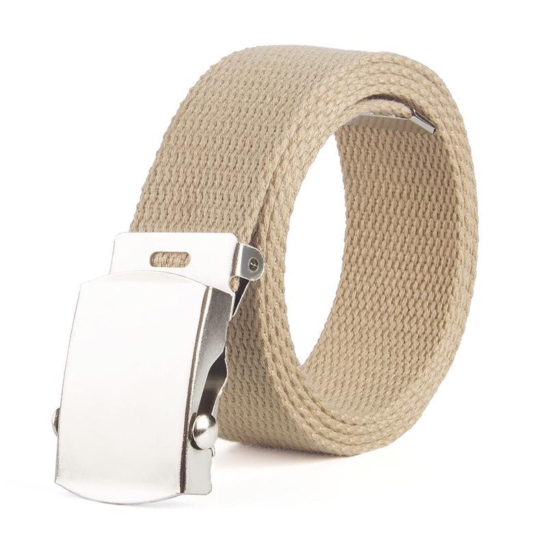 Trendy 8-Color Canvas & Leather Belt: 33mm Roller Buckle for Men, Women, & Kids