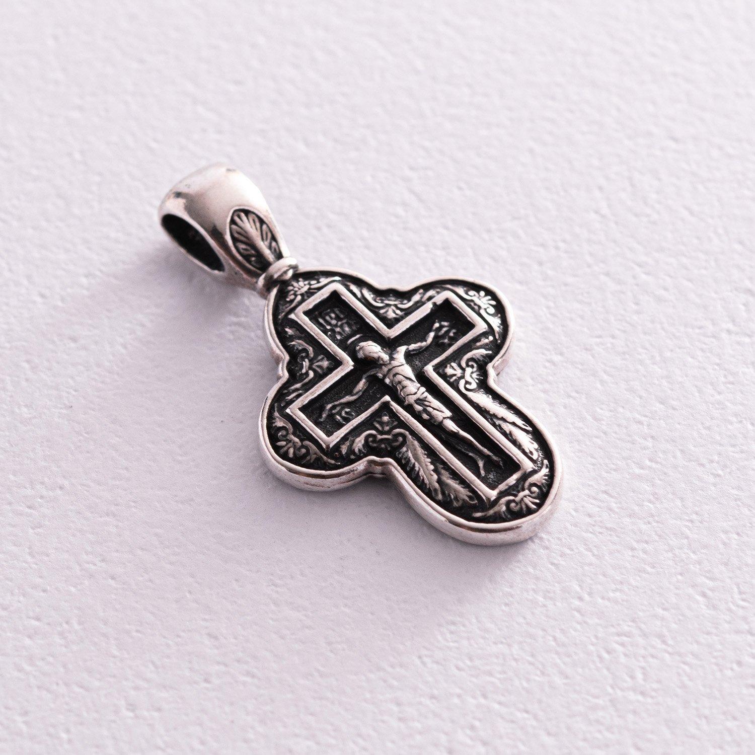 

Срібний хрестик із чорнінням Oniks срібний