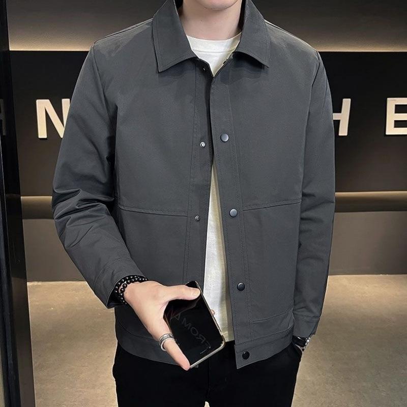 New Men's Jacket Spring Fashion Trend Handsome Autumn and Winter Versatile Men's Casual Jacket