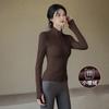 Fleece Stand-up Neck Sports Jacket Women's Running Training Fitness Clothes Elastic Tight Long-sleeved Yoga Clothes Top Spring Models