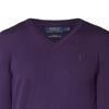Polo Ralph Lauren Solid Color Pony Logo Embroidered V-Neck Long Sleeve Sweater Men Sweater Purple MNPOSWE16820071-500