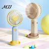 Compact Travel Fan Portable Handheld Mini Fan, 3 Speed USB Rechargeable Personal with Essential Detachable Stand, Quiet Cooling for Office,
