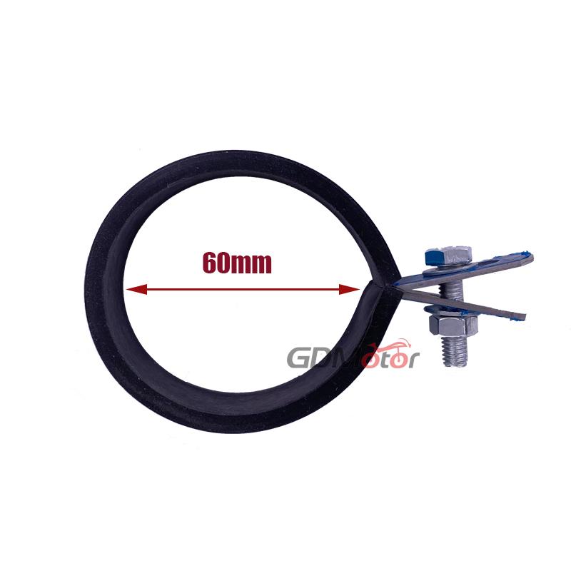 Universal Motorcycle Exhaust Pipe Muffler Escape In diameter Holder Clamp Fixed Ring Support Bracket 60mm 88mm 100mm 130mm