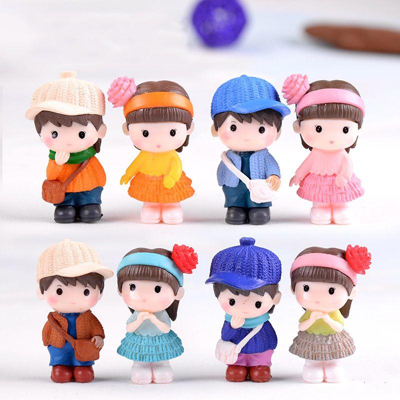 Couple Figurines Lovers Figurines Miniature Landscape Crafts Ornament Decoration