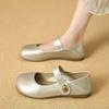 Zwei einzelne Schuhe Damen 2025 neu Sommer flach ein Pedal Beanie Schuhe weiche Sohle Französisch mit Rock Mary Jane Schuhe