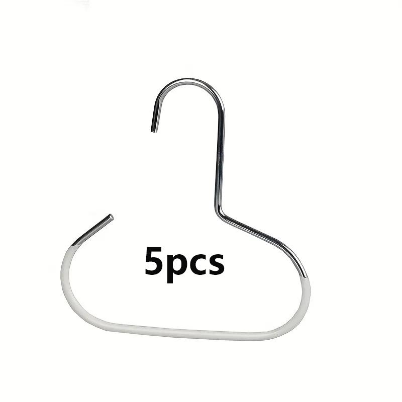 5pcsVersatile Manganese Steel Round Hook - Perfect for Hats, Ties, Scarves & Bags, Strong Load-Bearing, Non-Deformable