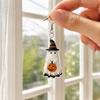 Ghost Pumpkin Earrings Cute Earrings, with Wizard Hat Decor, Antioxidant Metal Halloween Drop Lightweight Acrylic Pendant