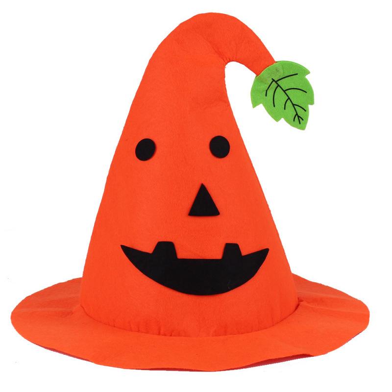 Halloween Witch Hat & Pumpkin Cap Set - Pointed & Round Style Costume Headwear for Ghost Festival Parties & Spooky Performances