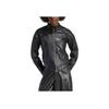 adidas Originals Adibreak Premium Pleather Track Top Fashion Casual Sports Slim Jacket Women Jackets Black IW3428
